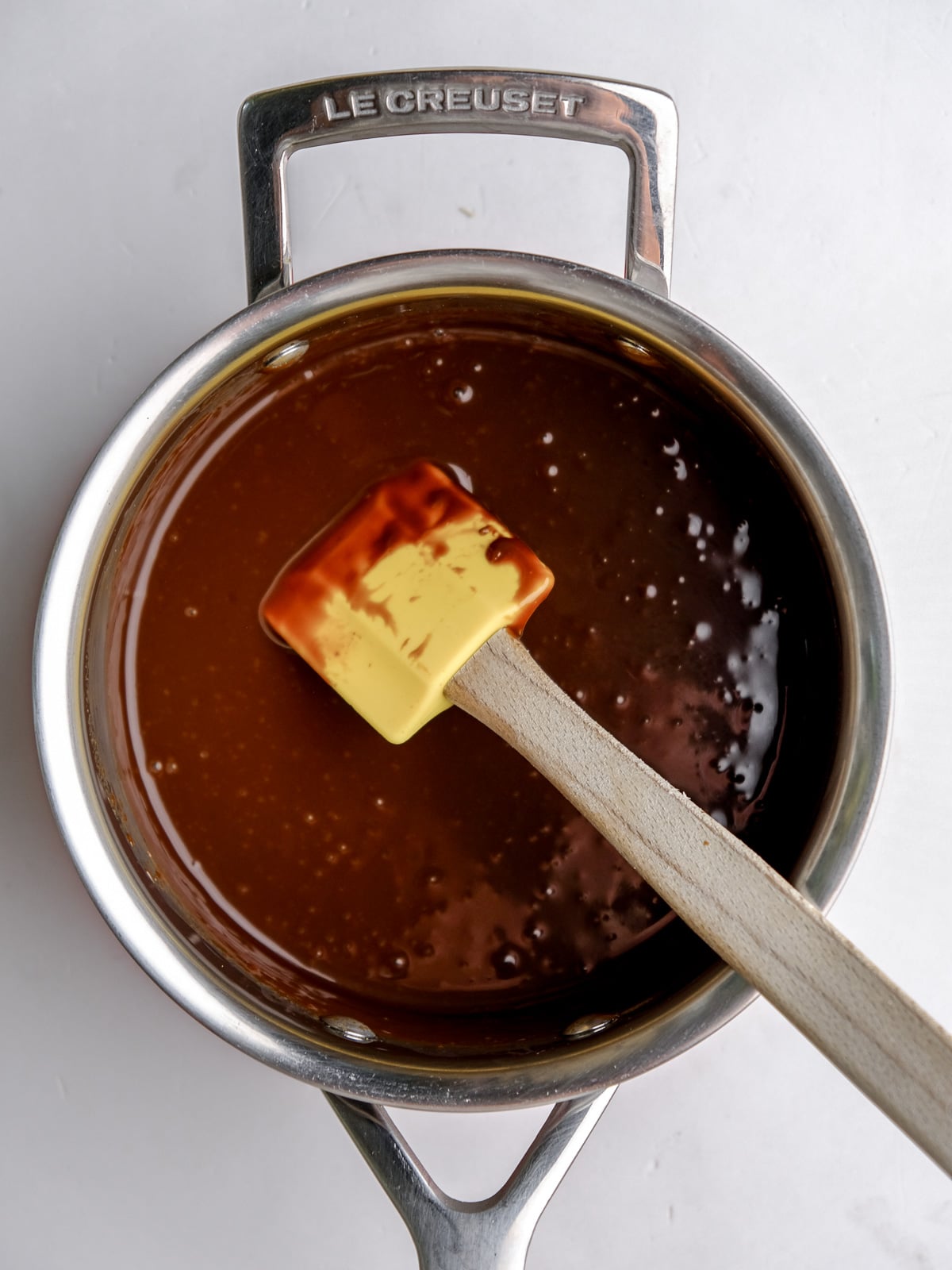 Image shows step 1 of how to make the chocolate drip.