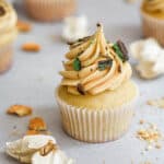 Vanilla Cupcakes with Caramel Frosting and Peppermint Crisp Chocolate