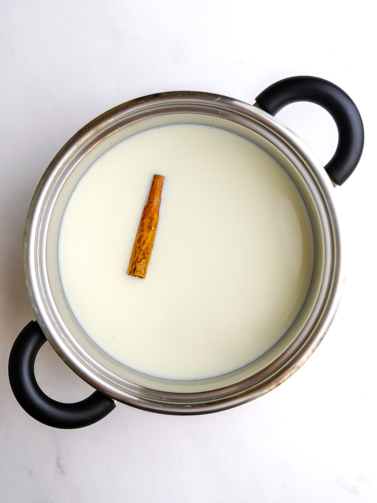 Image shows step 1 of how to make the custard filling.