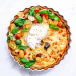 Burrata Cheese and Tomato Quiche