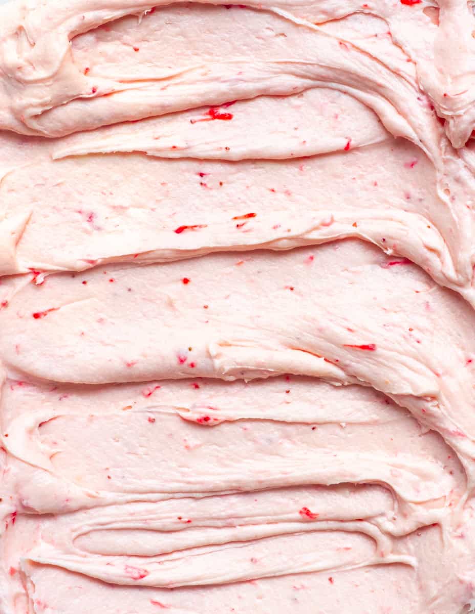 Strawberry Frosting shown from up close.