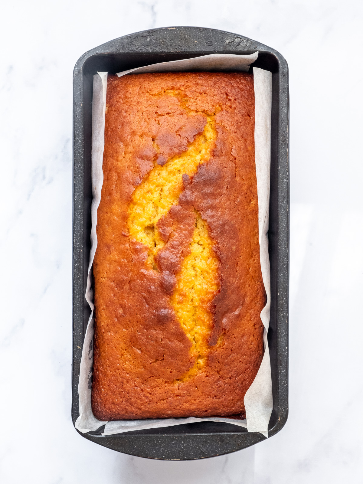 Image shows step 2 of how to make this pumpkin bread with cream cheese frosting recipe.
