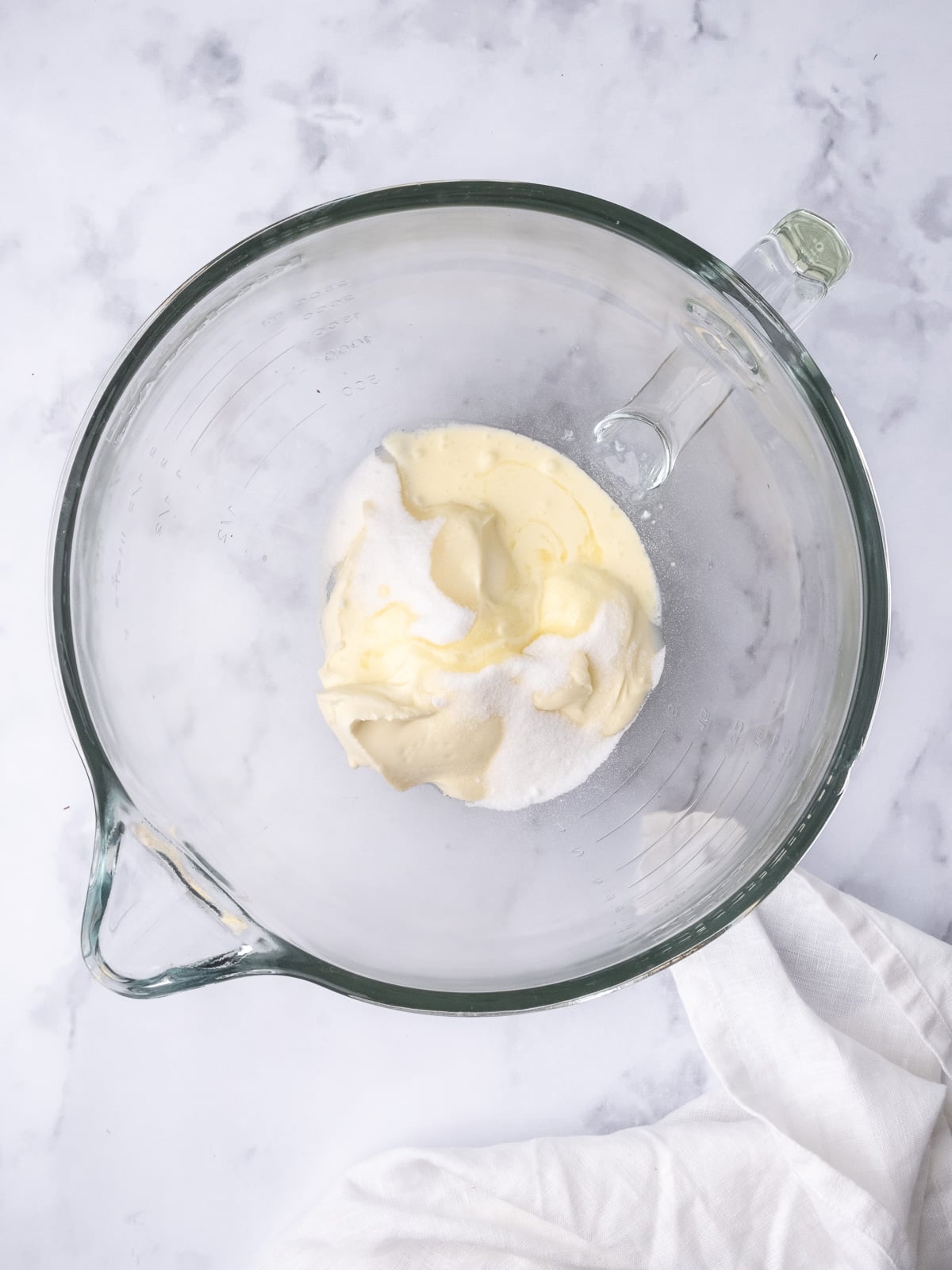 Image shows step 3 of how to make cheesecake Easter eggs.