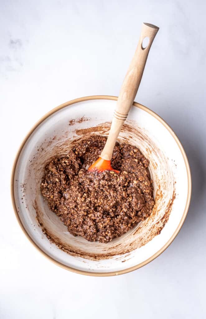 Image showing truffle mixture after everything has been added. 