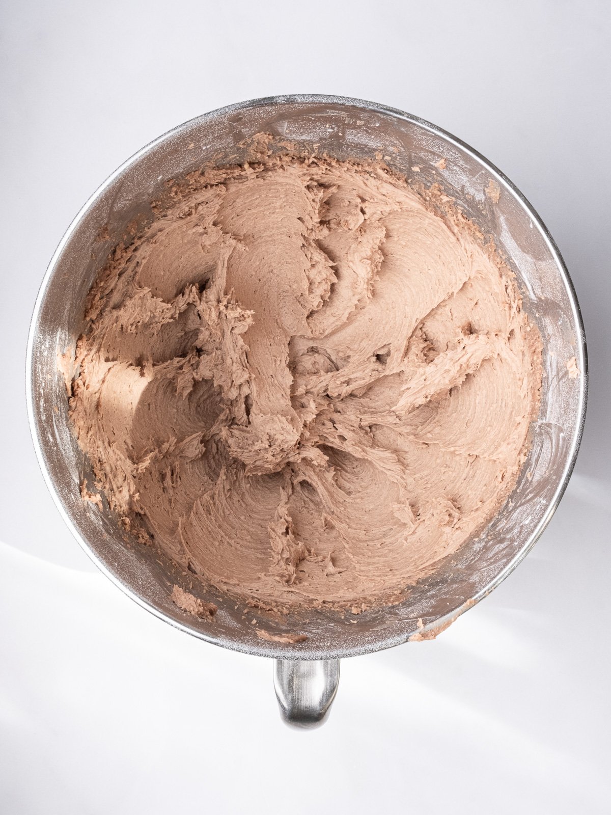 Image shows step 2 of how to make Nutella buttercream.