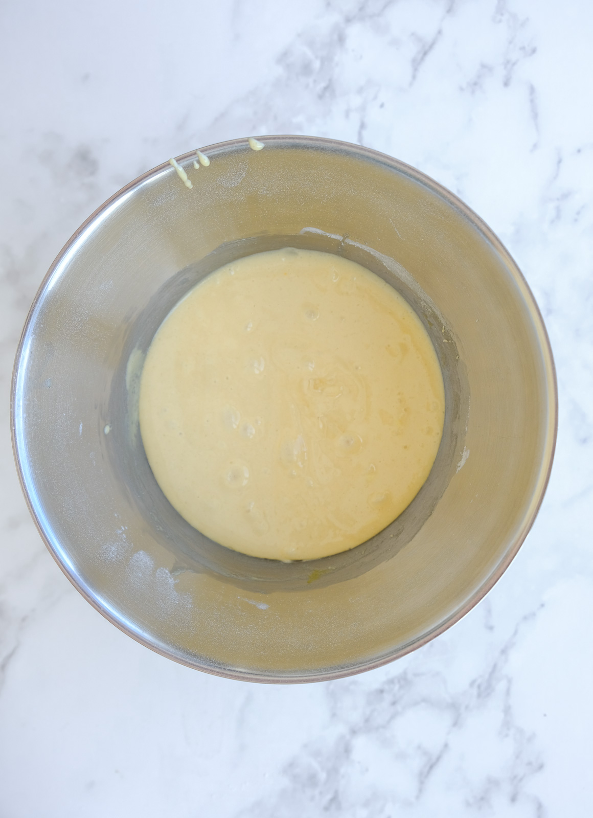 Image shows step 2 of how to make the vanilla cupcakes.