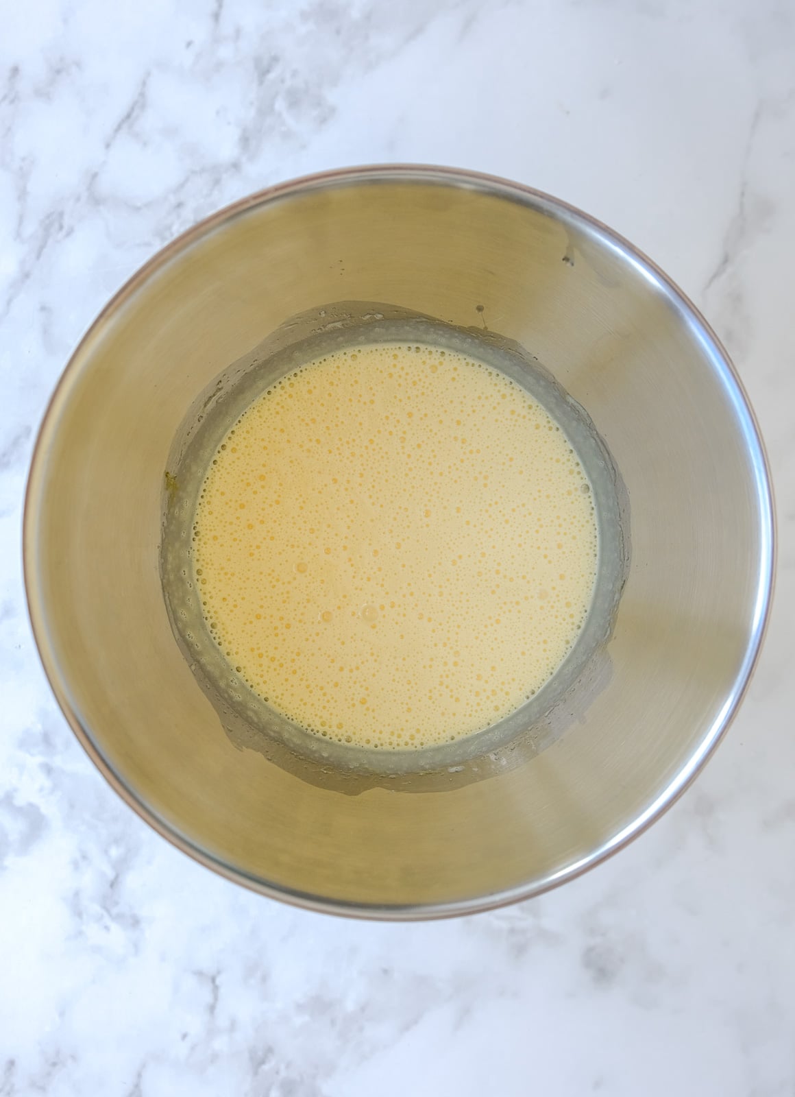 Image shows step 1 of how to make the vanilla cupcakes.