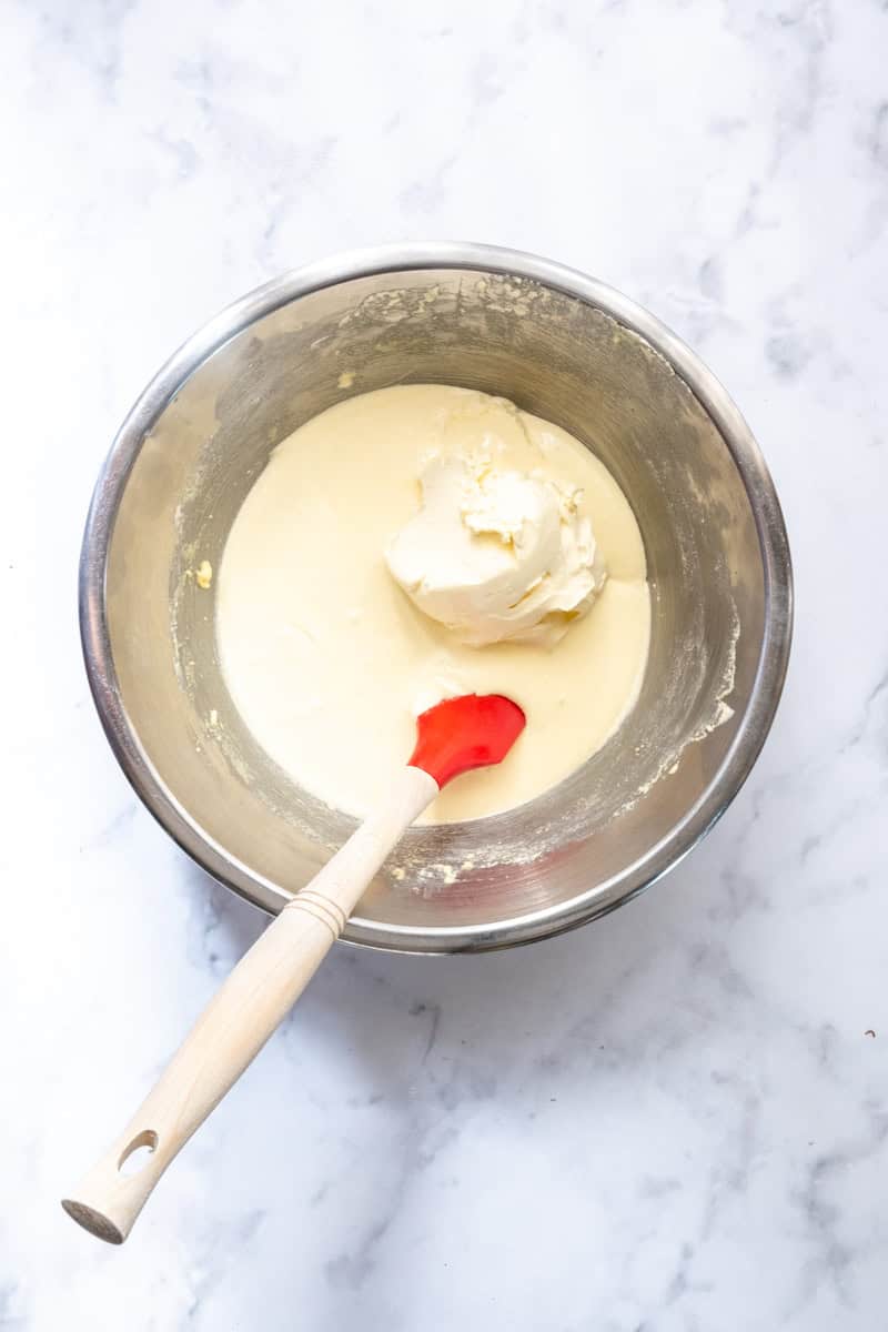 Image showing step 2 of how to make mini tiramisu cups.