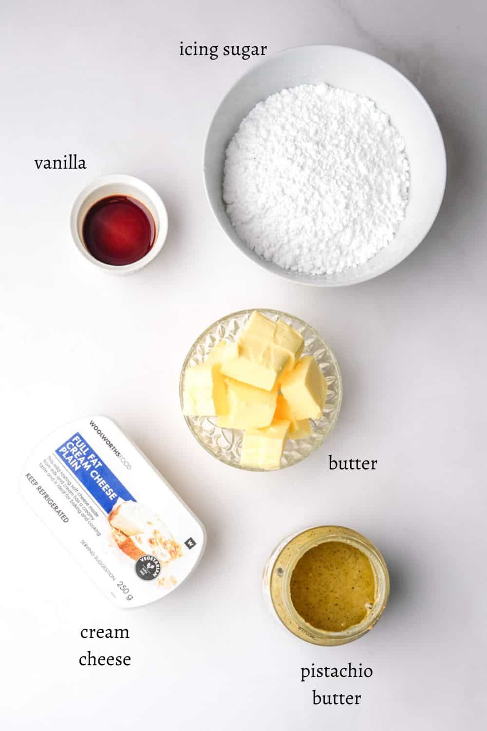 Ingredients for Pistachio Buttercream