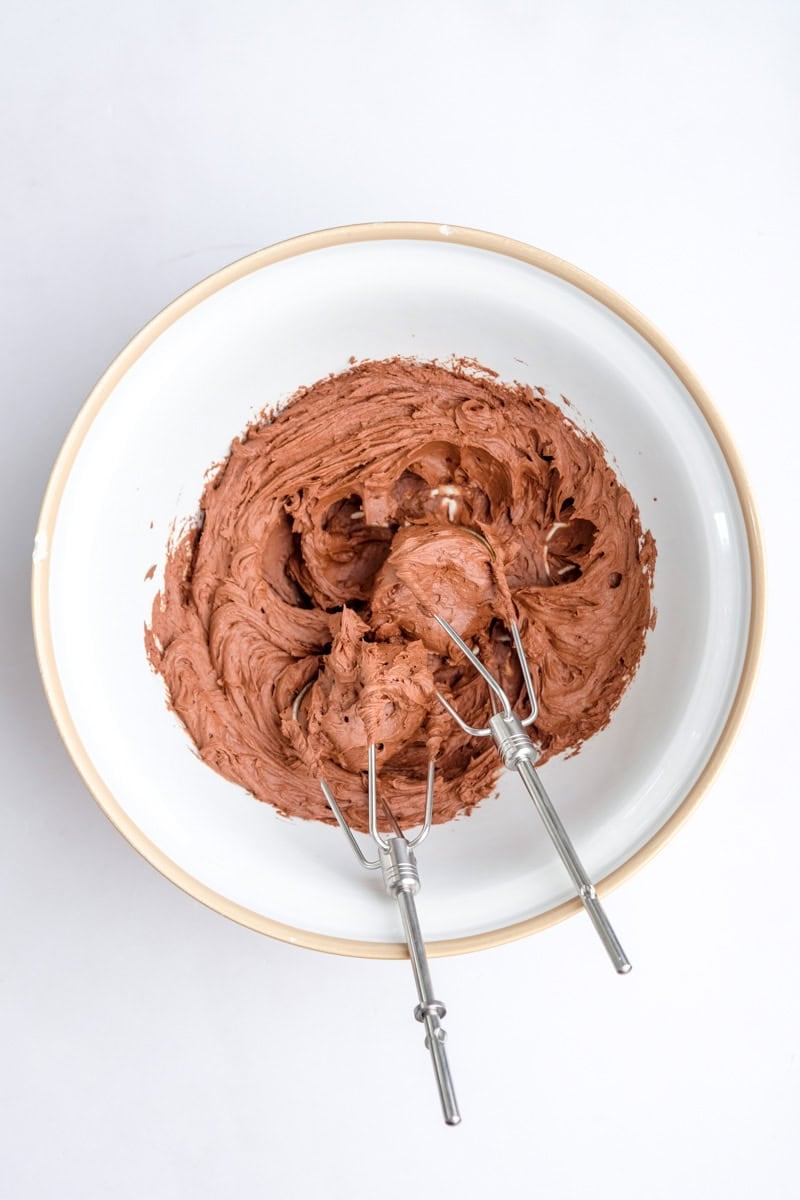 Image showing step 4 of how to make chocolate frosting.