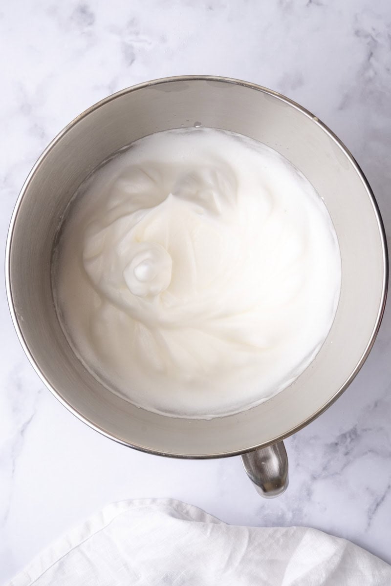 Image shows step 4 of how to make the chocolate bundt cake.