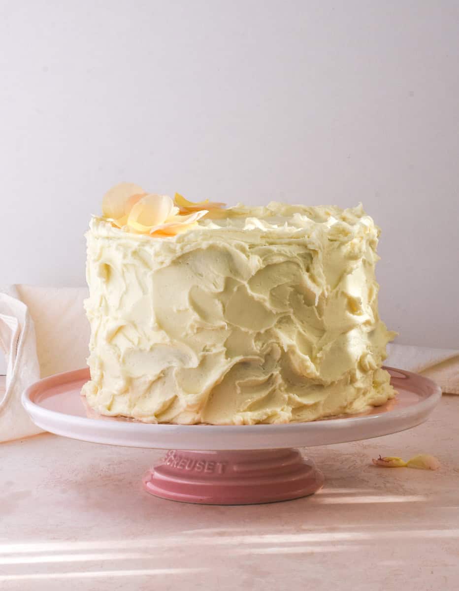 Image shows step 4 of how to make the cream cheese frosting.