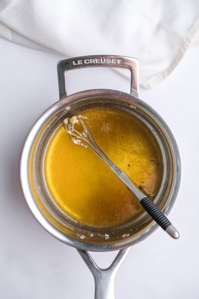 Image showing step 2 of how to make the caramel filling.