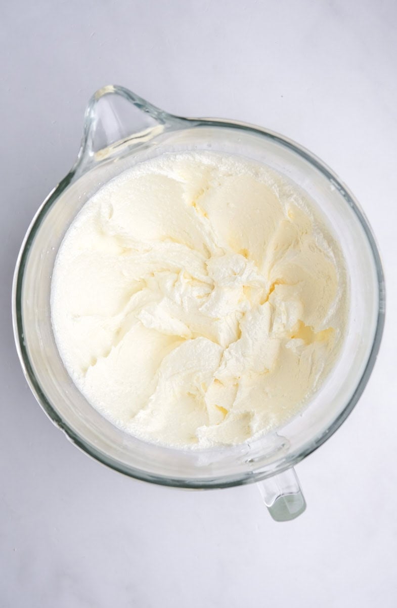 Image shows step 1 of how to make the vanilla cake.