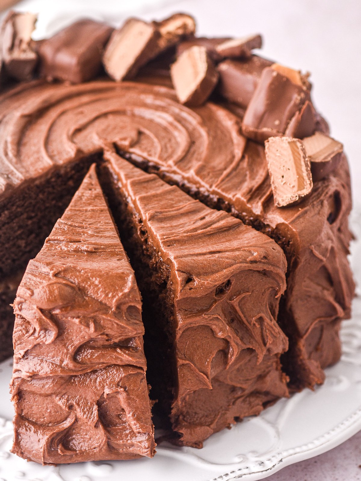 Image showing the frosting on a chocolate Bar One cake.