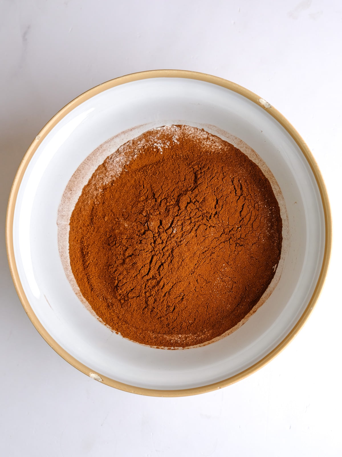 Image shows step 1 of how to make chocolate gingerbread cookies.